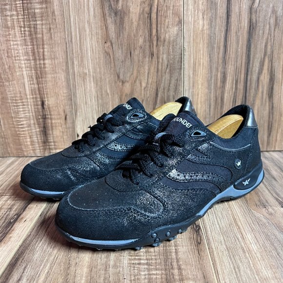 Allrounder By Mephisto Womens Hiking Shoes Trail Black Silver Glitter Size 10 - Picture 2 of 6